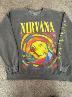 U/O Nirvana Sweatshirt Oversized Gray S/M